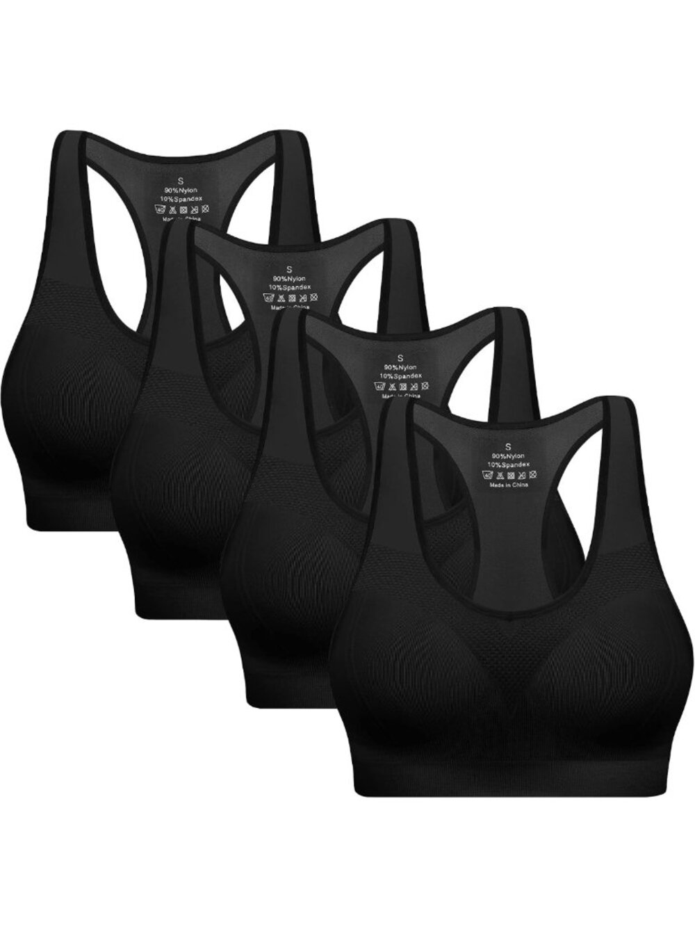 High Impact Racerback Sports Bras with Pads - Athletic Yoga & Workout Tops
